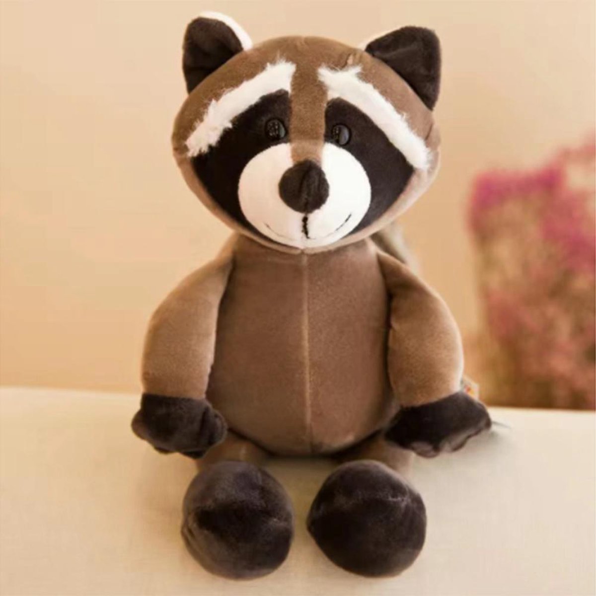 DW4Trading Knuffel Wasbeer - Dierenknuffels - Knuffelbeesten - Pluche Speelgoed - 25 cm