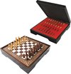 Afbeelding van het spelletje Schaakbord - Compleet met houten schaakstukken - Groot schaakbord - Schaakspel - Schaakset - Bordspel - Volwassenen - Schaken - Chess - 40 x 40 cm - Vaderdag kados