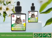 Biologische vlooiendruppels | voor langharige katten | 100% natuurlijk | Tegen vlooien en teken | Veilig voor katten | Zonder giftige pesticiden | 30  ml | Speciaal voor langharigen | Made in Holland