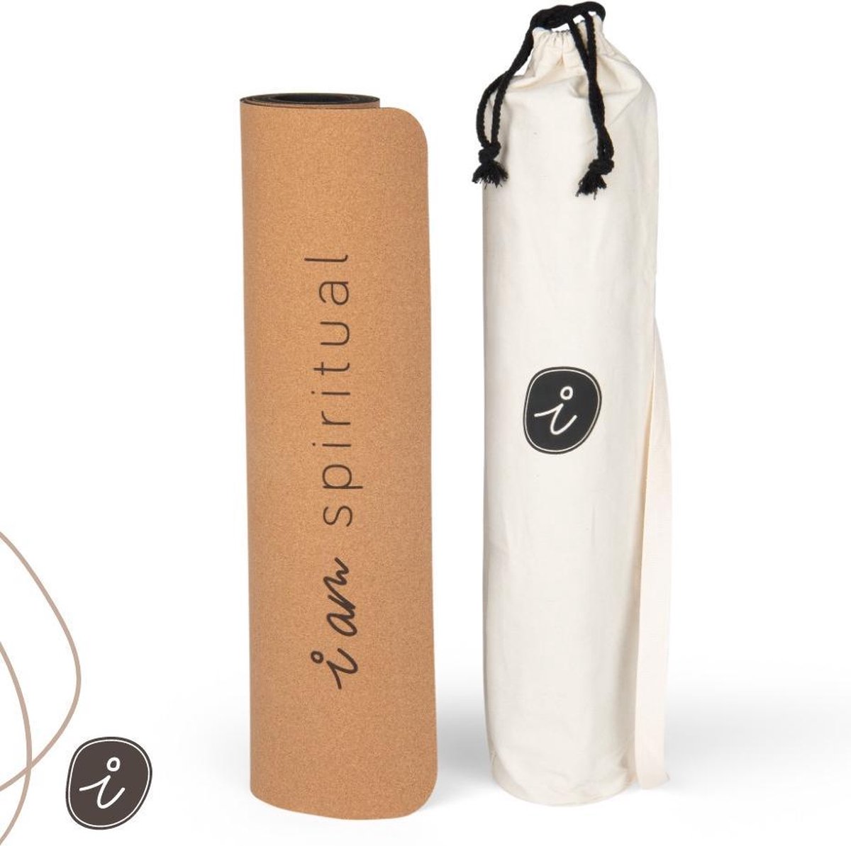 I AM Spiritual Yoga Mat Kurk - 4mm Extra Dik Antislip