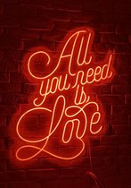 OHNO Woonaccessoires Neon Sign - All You Need - Neon Verlichting - Tekst
