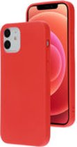 Mobiparts Siliconen Cover Case Apple iPhone 12/12 Pro Scarlet Rood hoesje
