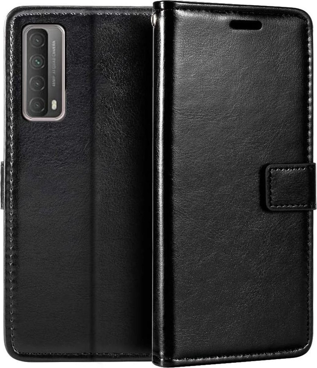 Bookcase Geschikt voor: Huawei P Smart 2021 - Zwart - portemonee hoesje