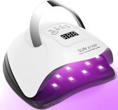 Royala Professionele 180 Watt UV/LED Nageldroger Lamp – Sun X7 Max – 67 LEDS - Nageldroger – Gelnagellak – Smart Sensor – Wit – & Incl. 500 Clear French Tips