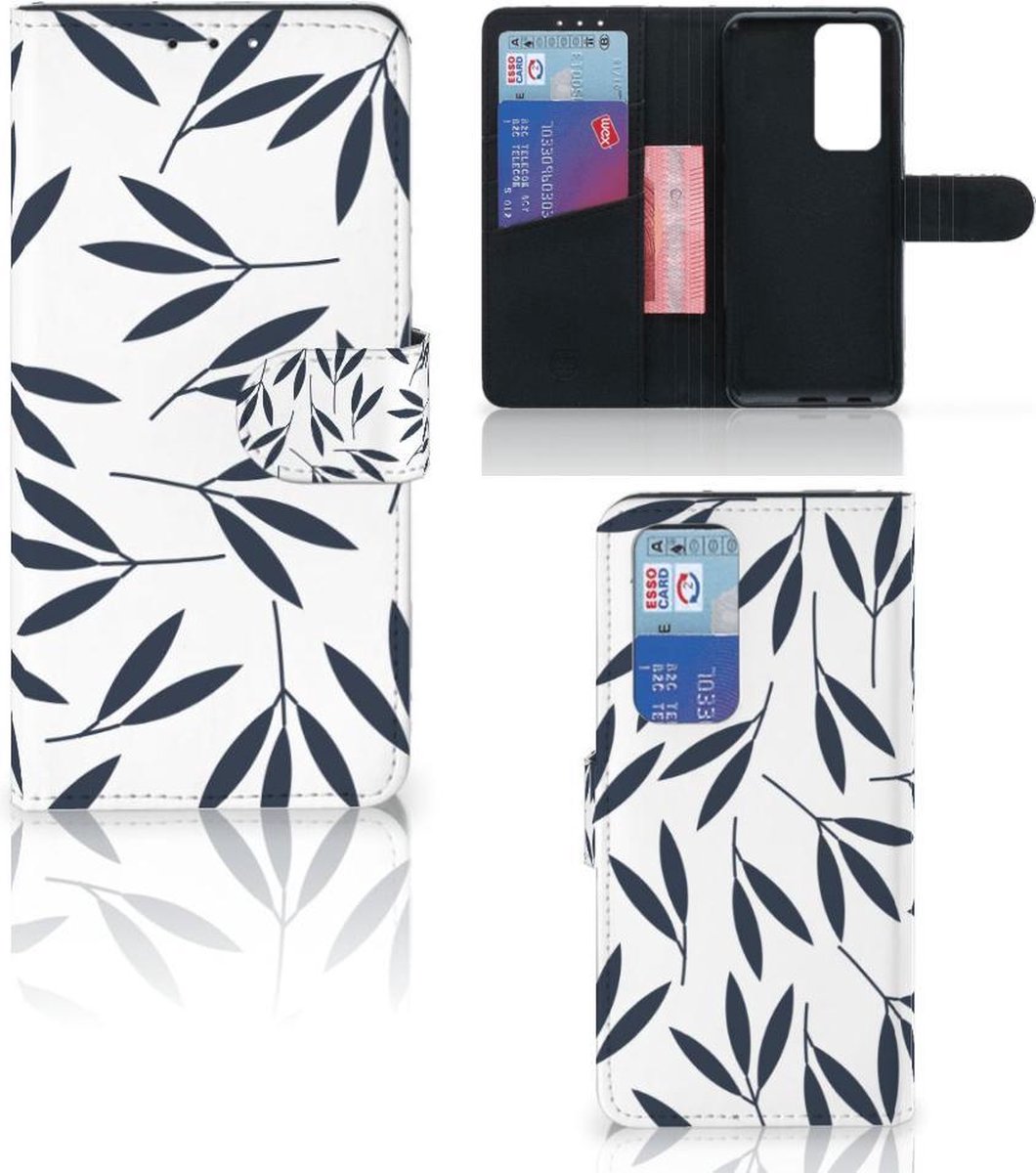 OPPO Find X3 Neo 5G Hoesje Leaves Blue
