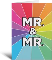 Kaart - MR & MR - Liefde - Cadeau - Regenboog - Wenskaart - LGBTQ - LGBT - Gay - Lesbian - Grappig
