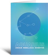 Verjaardagskaart - Waterman - Astrologie - Sterrenbeeld - Aquarius - Cadeau - Zodiac - Sterren