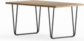 Eettafel Eiken – 160x90cm - Eiken Tafel Met Zwarte Poten - Design Eiken Eet Tafel Tom - Perfecthomeshop