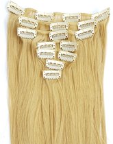 Clip in hair extensions 7 set straight blond - 22#