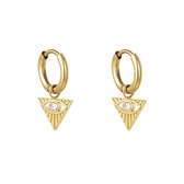 Yehwang - Oorbellen - Cleopatra - dames - trendy - goudkleurig - ring oorbel met hanger - Ibiza style