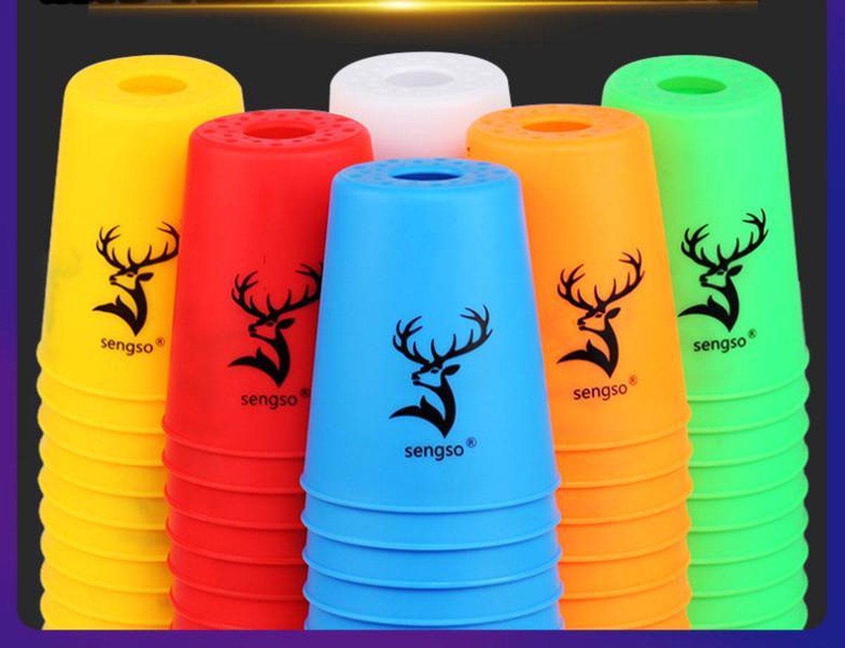 Jeu De Gobelets Empilables Speed Cups – 12 Gobelets, 50 Cartes Défi Et Cloche Pour Fêtes En Famille Ou Entre Amis Dès 6 Ans