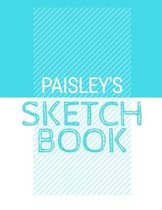 Paisley's Sketchbook: Personalized blue sketchbook with name