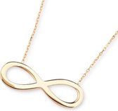 Hemels juwelier- 14k geelgouden ketting met hanger- Dames- Goud- HML516 - Cadeautje- Oneindigheid- Moederdag aanbieding