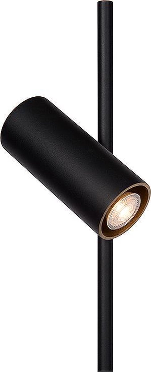 Atmooz - Vloerlamp Sinclair - Staande Lamp - Stalamp - Woonkamer - Zwarte buitenkant - Gouden binnenkant - Hoogte 150cm - Metaal