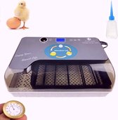 Slimme Broedmachine voor eieren - automatische rolsysteem met geïntegreerd schouwlamp - incl accessoires - hygrometer - waterflesje met spitse tuit met Nederlandse handleiding