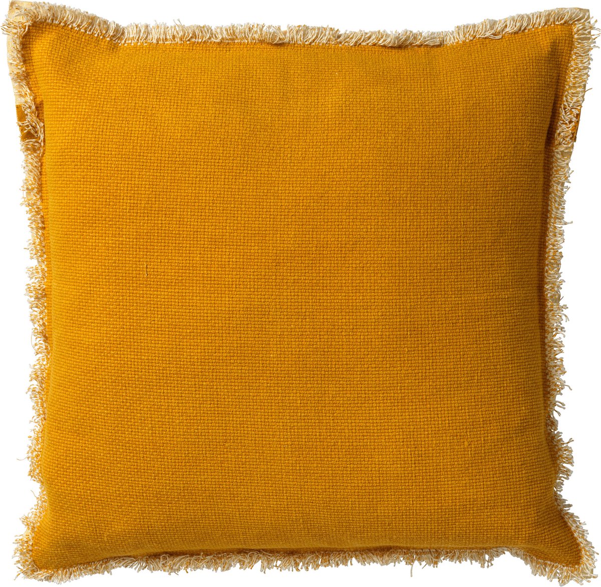 Dutch Decor BURTO - Sierkussen 45x45 cm - gewassen katoen - Golden Glow - geel - Inclusief binnenkussen - Luxe kussens voor woonkamer & bank
