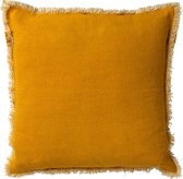Dutch Decor BURTO - Coussin en coton delavé 45x45 cm - Golden Glow - Jaune