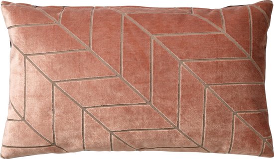Dutch Decor ELISA - Sierkussen velvet 30x50 cm - Muted Clay - roze - Inclusief binnenkussen - Dutch Decor