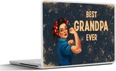 Laptop sticker - 12.3 inch - Best grandpa ever - Spreuken - Quotes - Opa - 30x22cm - Laptopstickers - Laptop skin - Cover