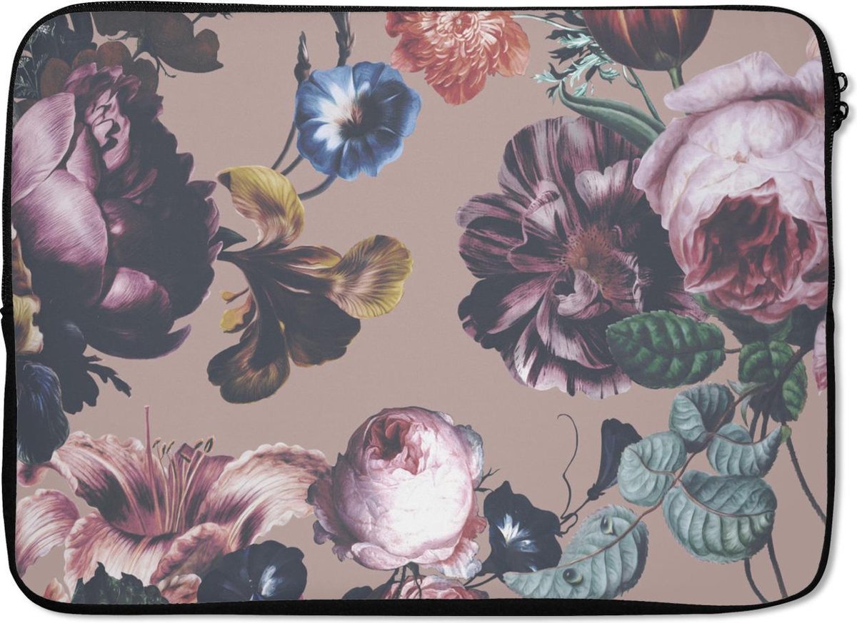 Laptophoes - Bloemen - Kleuren - Roos - Rozen - Laptop sleeve