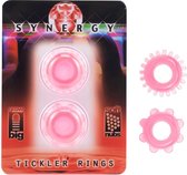 Seven Creations Tickler - Cockring - Rekbaar - 2 Stuks - Roze