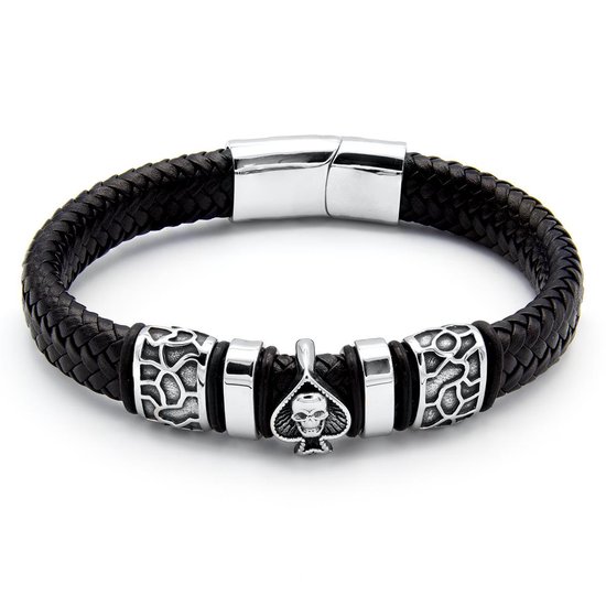 Brede leren herenarmband bruin | Mostert Juweliers Brede leren herenarmband bruin | Mostert Juweliers