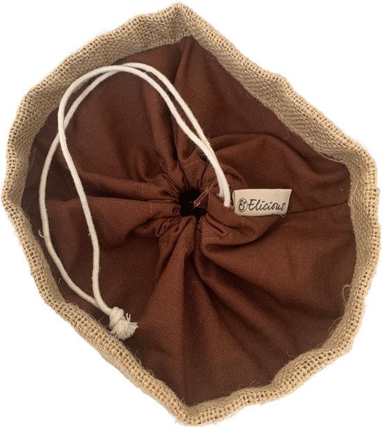 Sac Elicious Boerenland en jute et coton bio, zéro déchet