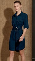 MKL - Dames zomer jurk - Denim Jurk met riem Cholet - Jeansjurk met riem