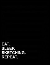 Eat Sleep Sketching Repeat: Isometric Graph Paper Notebook