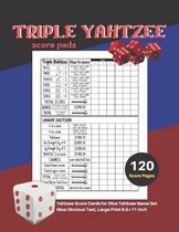 Triple yahtzee score pads