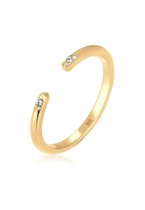 Elli Dames Ring Minimal Geo Kristalle 925 Silber