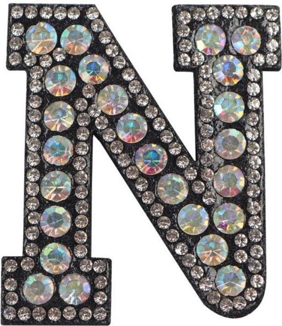 Strass Applicatie Alfabet Letter 45 Cm Hoog A Tm Z Letter N