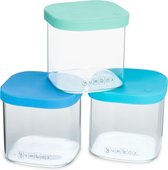 Yumbox Chop Chop 3 glazen bewaarbakjes Crisp