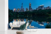 Behang - Fotobehang New York - Central Park - Reflectie - Breedte 420 cm x hoogte 280 cm