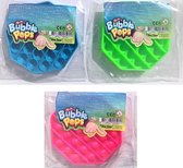 Bubble pops - Set - 3 kleuren - Roze - Blauw - Groen - Star Toys - 3 stuks - Pop it - 12 x 12 cm - Fidget toy - Push Pop