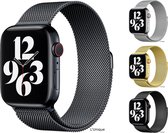 Milanees Bandje / Geschikt voor Apple Watch bandje / 38 mm / 40 mm / 41 mm / iWatch Horlogebandje / Series 1 2 3 4 5 6 7 SE / Roestvrij / RVS - Donkergrijs - Deep Gray