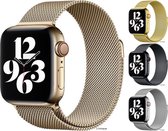 Milanees Bandje / Geschikt voor Apple Watch bandje / 42 mm / 44 mm / 45 mm / iWatch Horlogebandje / Series 1 2 3 4 5 6 7 SE / Roestvrij / RVS - Rosé Goud - Rose Gold