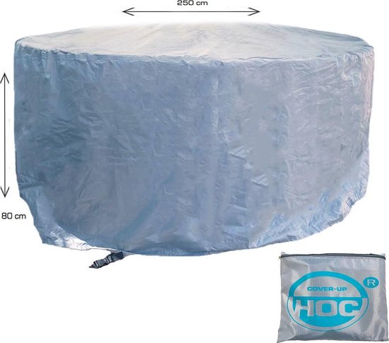 Van storm Consequent Gelukkig is dat COVER UP HOC - Diamond hoes ronde tuintafel- 250x80 cm (diameter x hoogte)  - tuinset... | bol.com