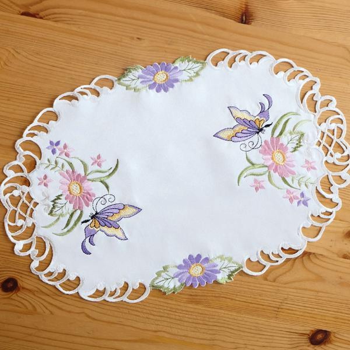 Tafelloper - Vlinders en Bloemen - Loper 45 cm