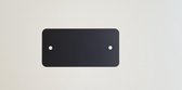 PVC-labels 54x108mm zwart met 2 gaten - per doosje van 1000 stuks