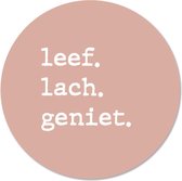 Muurcirkel leef lach geniet zalm Ø 12 cm / Forex