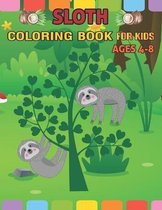 sloth coloring book for kids ages 4-8