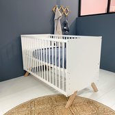 Cabino Baby bed / Ledikant Mati met Verstelbare bodem - Wit 60 x 120 cm