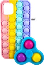 Ultrasativa Apple iPhone 11ProMax Pop It Hoesje -Spinner -Clear Spring