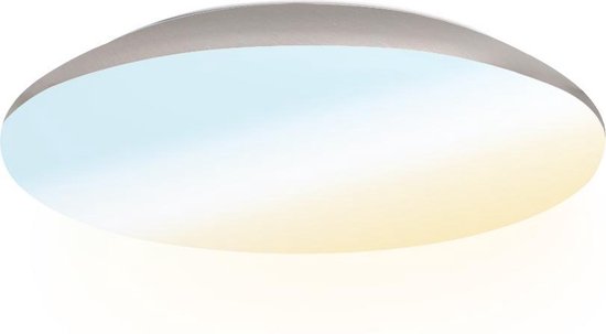 HOFTRONIC - LED Plafondlamp - Plafonnière - Chroom - 18 Watt - IP65 waterdicht - Kleur instelbaar (2700K, 4000K & 5000K) - 1900 Lumen - IK10 Stootveilig - Ø30 cm - Geschikt voor badkamer - Voor binnen en buiten - 3 jaar garantie
