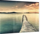 Steiger over het water - Foto op Plexiglas - 90 x 60 cm