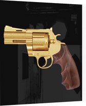 Gouden handgeweer - Foto op Plexiglas - 40 x 40 cm