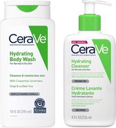 Ceravé Best Selling Duo: Hydrating Body Cleanser 296 ml + Hydrating Face Cleanser 236ml (Face and Body Pack)