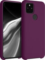 kwmobile telefoonhoesje voor Google Pixel 5 - Hoesje met siliconen coating - Smartphone case in bordeaux-violet