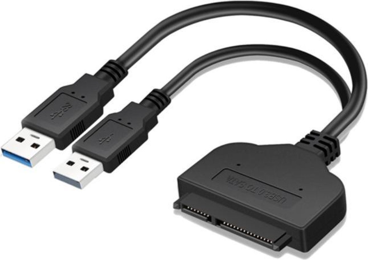 Astilla Products Dubbele USB 2.0 naar SATA Hard Drive Adapter Kabel